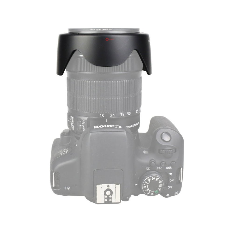 JJC Bayonet Dedicated Lens Hood for Canon EF-S 17-85mm f/4-5.6 is USM, EF-S 18-135mm f/3.5-5.6 is STM, EF-S 18-135mm f/3.5-5.6 is Lens, Replaces Canon EW-73B OEM Lens Hood