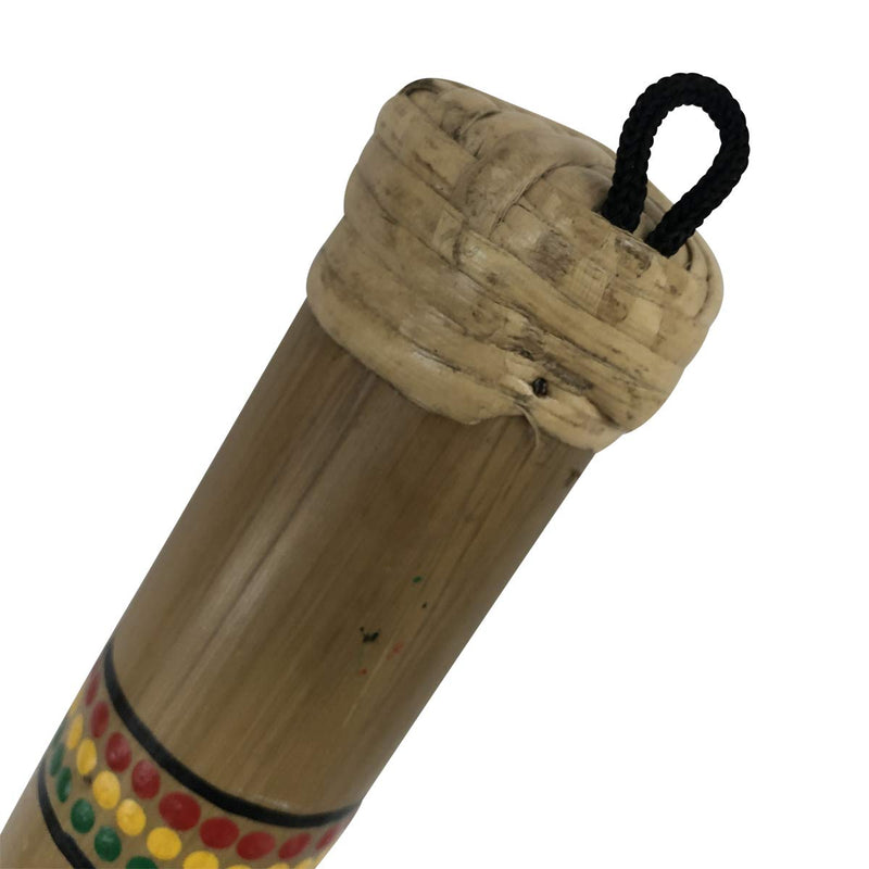 8" Bamboo Rainstick - Painted Rasta Gecko - Small Size, by World Percussion USA