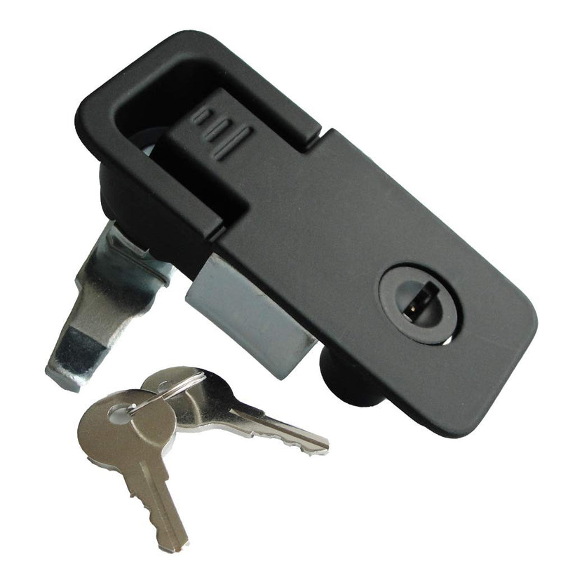 [AUSTRALIA] - 2Pcs Compression Latch Flush Sealed Lever Latch Trigger Lift and Turn Adjustable Grip Matching Keys Powder Coated Style1 