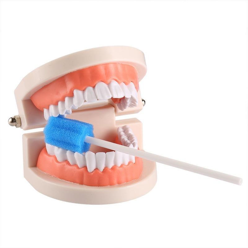 (250 Pcs) Oral Swab/Unflavored and Untreated Swab/Disposable Sterile Mouth Swabs/Individually Wrapped Oral Swabs for Dental and Hygienic Purpose/oral care swabs Quincunx-250 BLUE