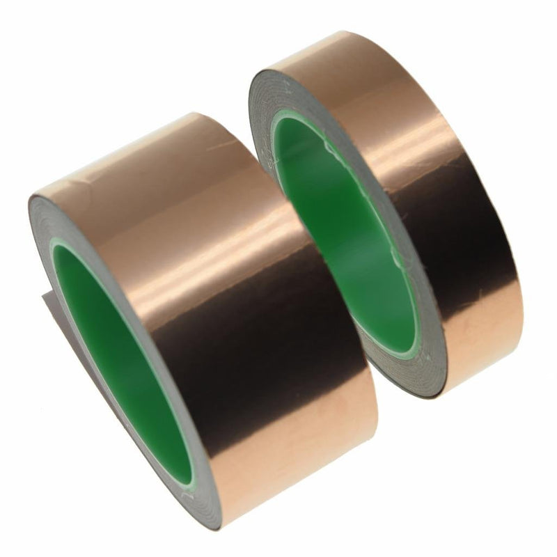 KAISH Double Conductive Copper Foil Tape Shielding Tapes for Guitar & EMI Shielding,Slug Repellent,Crafts,Electrical Repairs,Grounding - 65 FT 25 mm(1") 25mm (1")