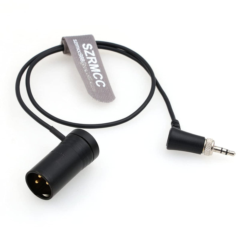 [AUSTRALIA] - SZRMCC Low Profile XLR 3 Pin Male to Locking 3.5mm TRS Audio Cable for Sennheiser EK500 Sony UWP-D Series Wireless Transmitter Receivers (Black Cap) Black Cap 