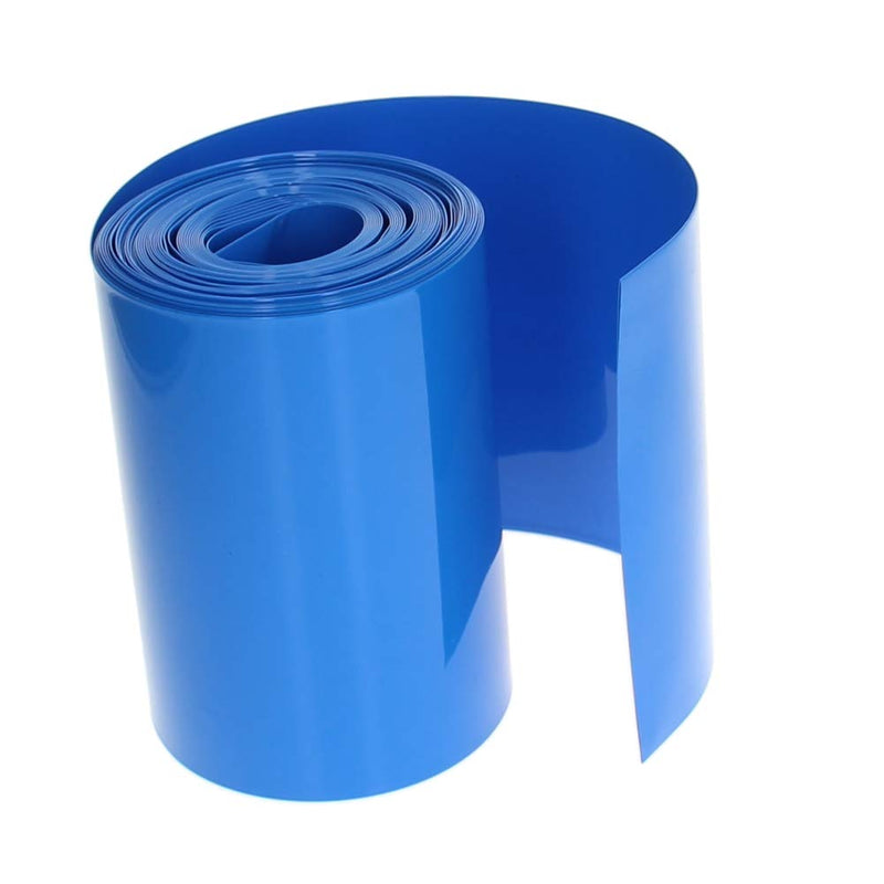 [AUSTRALIA] - Othmro 1Pcs 18.04Ft Battery Heat Shrink Tubing Kit, 2.95inch Flattening Width Insulation PVC Heat Shrink Tube, Shrink Wrap Tubing Industrial Tubing for 18650 Battery Pack Power Blue Flattening width: 75mm,length: 5.5m 