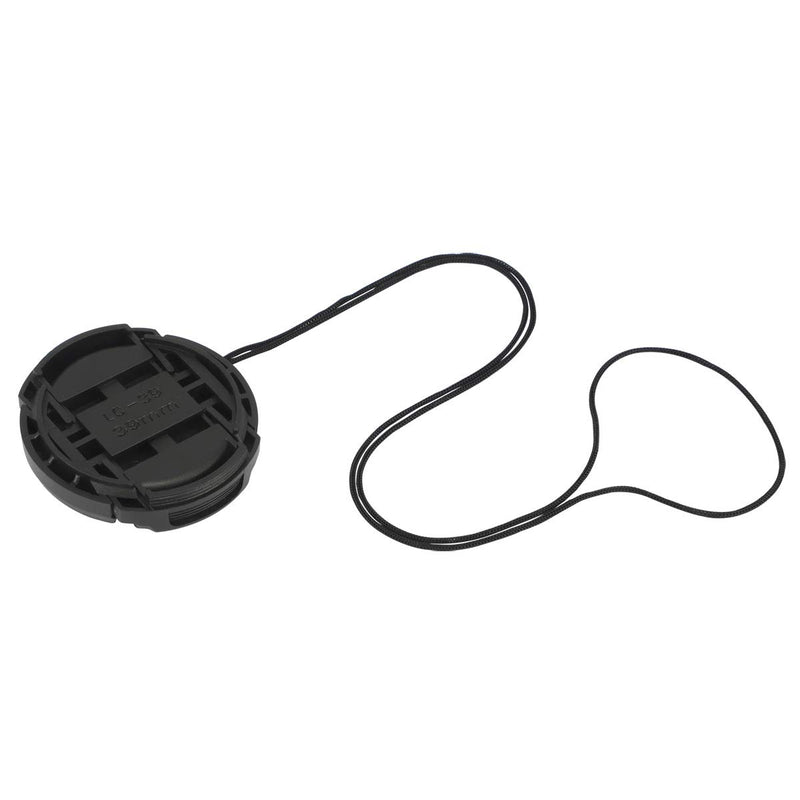 Haoge 39mm Center Pinch Snap On Front Lens Cap Cover with Cap Keeper for Canon Nikon Sony Fujifilm Sigma Tamron and Other 39mm Filter Thread Lens