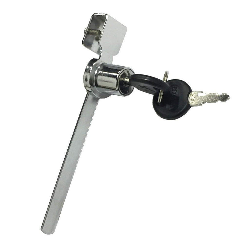 WOOCH Sliding Glass Door Ratchet Lock with Chrome Finish, Keyed Alike Showcase Display - 2 Pack 5-1/2 inches