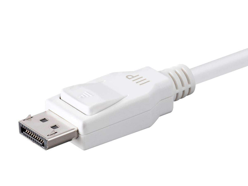 Monoprice DisplayPort 1.4 Cable - 6 Feet - White, 8K Capable, UHD, HDR, HBR3, DSC 1.2, 32.4Gbps, Compatible to PC, Laptop, TV - Select Series, 139503