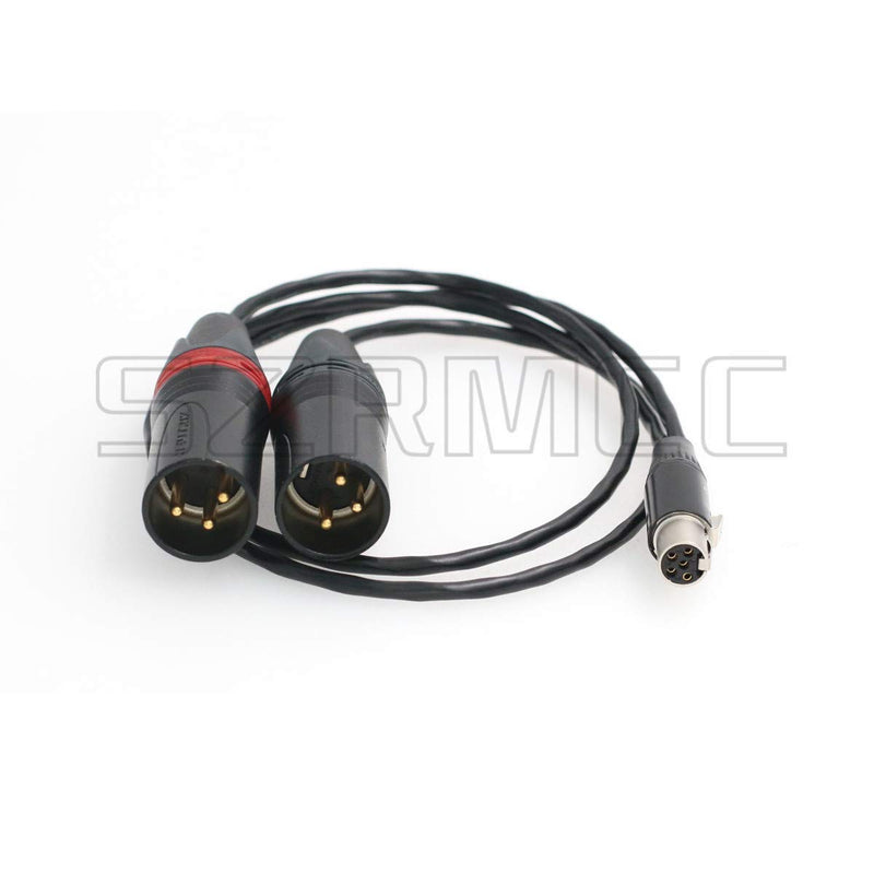 SZRMCC TA5F Mini XLR 5 pin to Dual XLR 3 Pin Audio Cable for Zaxcom QRX Field Mixer/recorders Sound Devices 633 664 688 788T