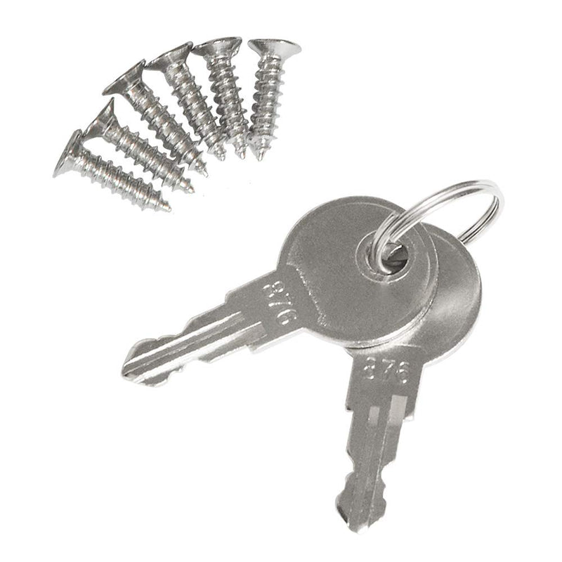 [AUSTRALIA] - TOVOT 4 Pack Keyed Hasp Locks -Twist Knob Keyed Locking Hasp (2.5" x 1-1/4"),Safety Locking Hasp w/Screws for Door Cabinet,Key Different(Chrome) 