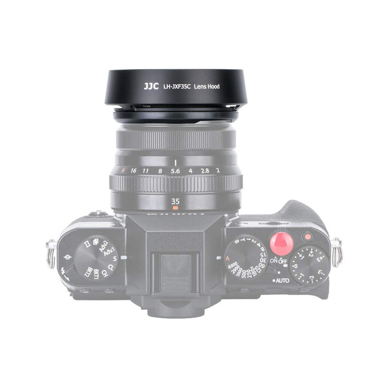 JJC BLACK Metal Bayonet Lens Hood for FUJINON XF 35mm F2 R WR/ FUJINON XF 23mm F2 R WR, Fuji 35mm F2 Lens Hood, Fuji 23mm F2 Lens Hood, 35mm F2 Hood, 23mm F2 Hood, Replaces Fujifilm LH-XF35-2 Hood LH-JXF35C Black