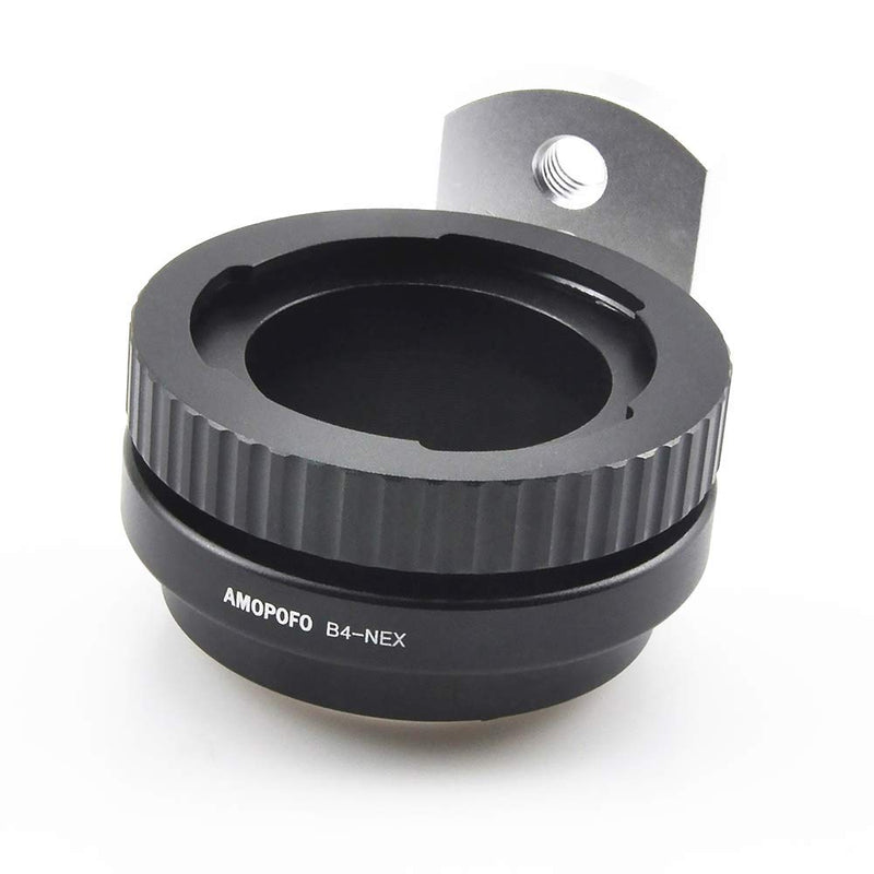 B4 to NEX Adapter Compatible with for Canon Fujinon 2/3" Lens to &for Sony E Mount NEX Camera A6400 A7III A7RIII Alpha a9 Alpha 7R Alpha 7 A6300 A7SII A7II A5100 A6000 A5000 A7R A7 A3000 B4 to NEX with tripod adapter