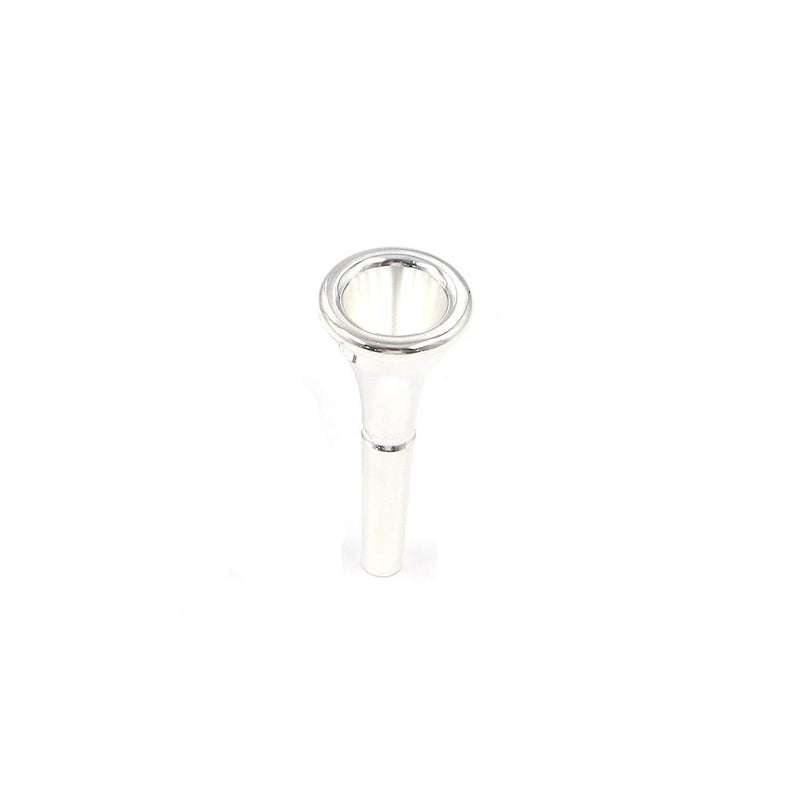 Geesatis Silver Plated French Horn Mouthpiece Deep Cup Mouth Horn Standard French Horn Mouthpiece