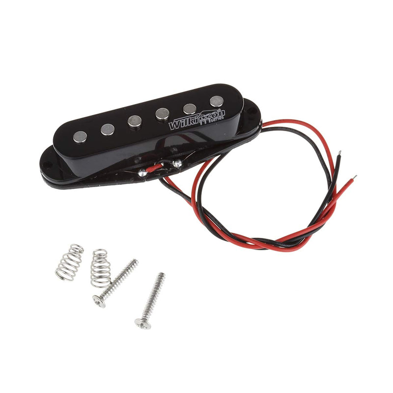 Wilkinson LOW GAUSS Vintage Tone Ceramic Single Coil Pickups Set for Strat Style Guitar, Black Set Black