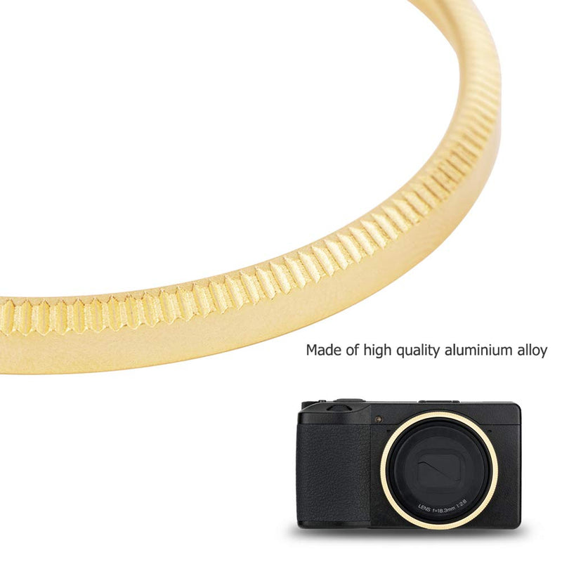 [AUSTRALIA] - JJC Metal Lens Decoration Ring Cap for Ricoh GR III GR3 Accessories Replace Ricoh GN-1 Ring Cap -Gold Gold 