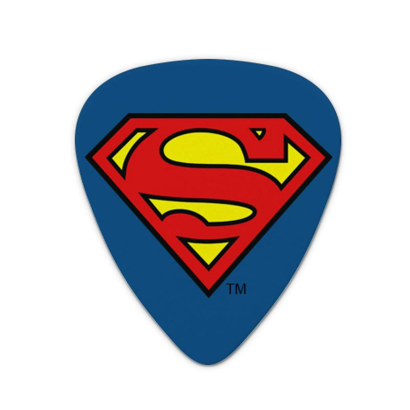 Superman Classic S Shield Logo Novelty Guitar Picks Medium Gauge - Set of 6