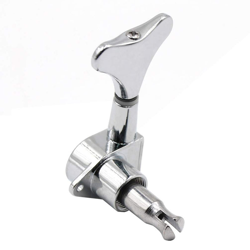 DISENS Bass Tuning Pegs Sealed Guitar Tuners Machine Heads 2L2R Electric Bass Accessories Chrome