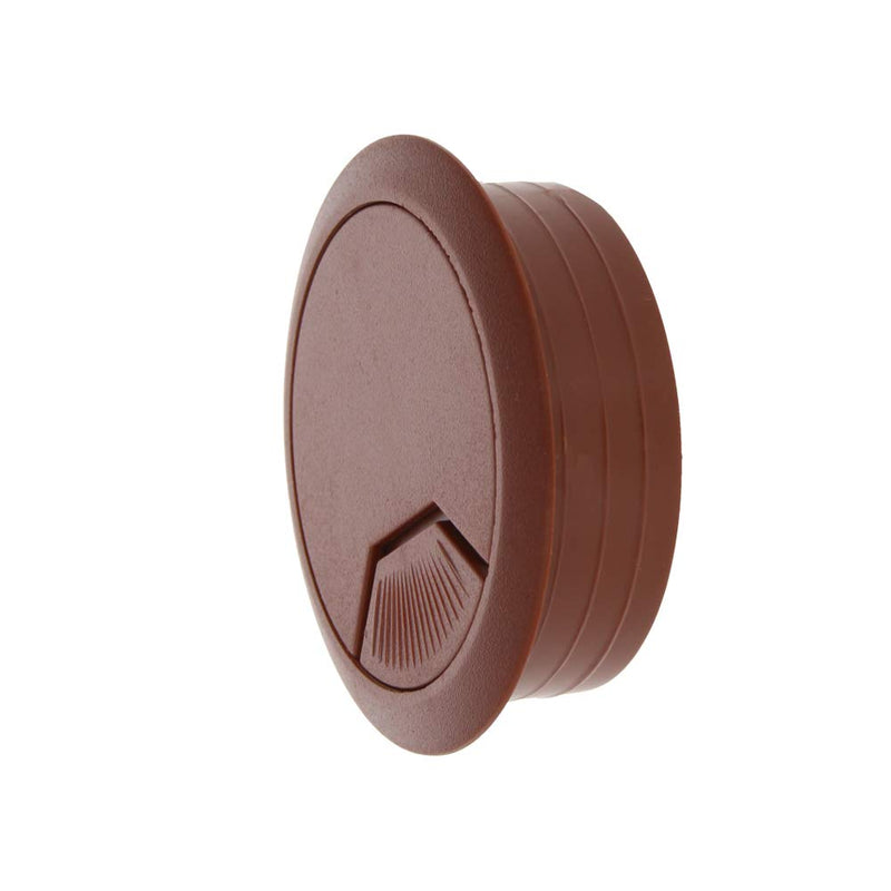 Aicosineg 20pcs 1.97" Plastic Cable Hole Cover Cord Desk Grommet for Cable Cord Organizer Office Home Desk Plastic Cover Hardware Wire Organizer Brown