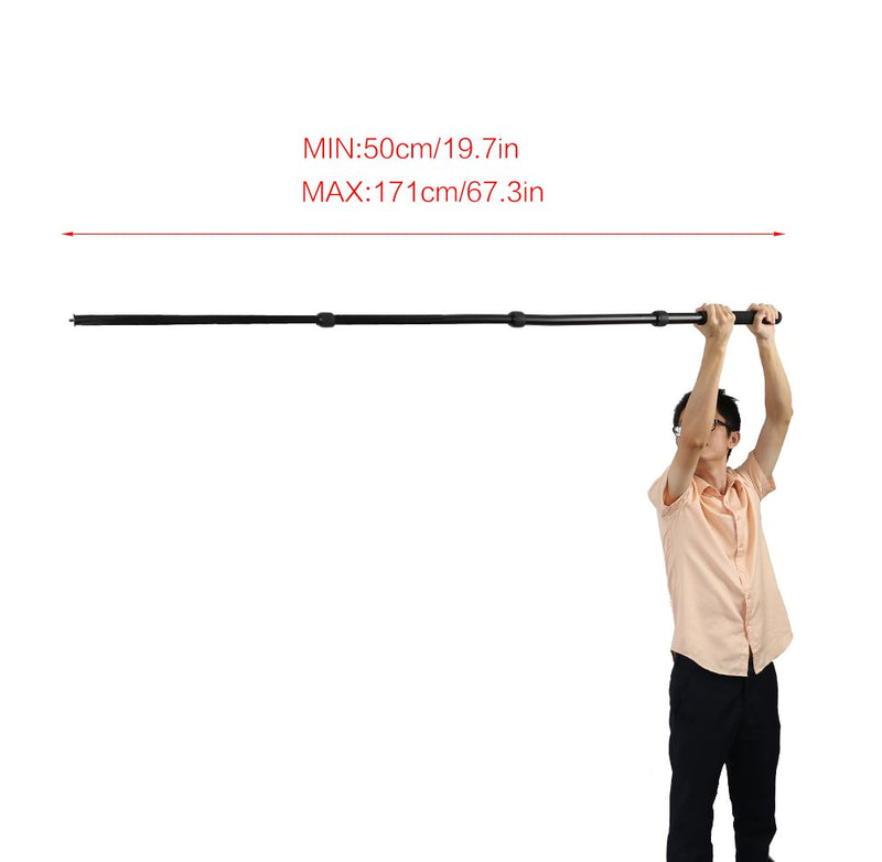 [AUSTRALIA] - Koolertron Portable Mic Boom Pole Arm 4 Section Stretchable Padded Handheld Telescopic Aluminum Adjustable with Easy Twist Locks and Padded Handle for Professional Shotgun Microphones Fish Pole exte 
