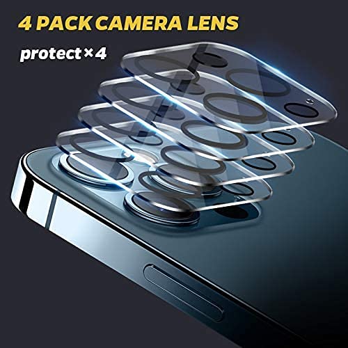 [4 Pack] Vanzon iPhone 12 Pro Max Camera Lens Protector Camera Lens(6.7") 5G Cover Accessories Tempered Glass HD Clear No-Bubble Scratch-Resistant for Screen Protector