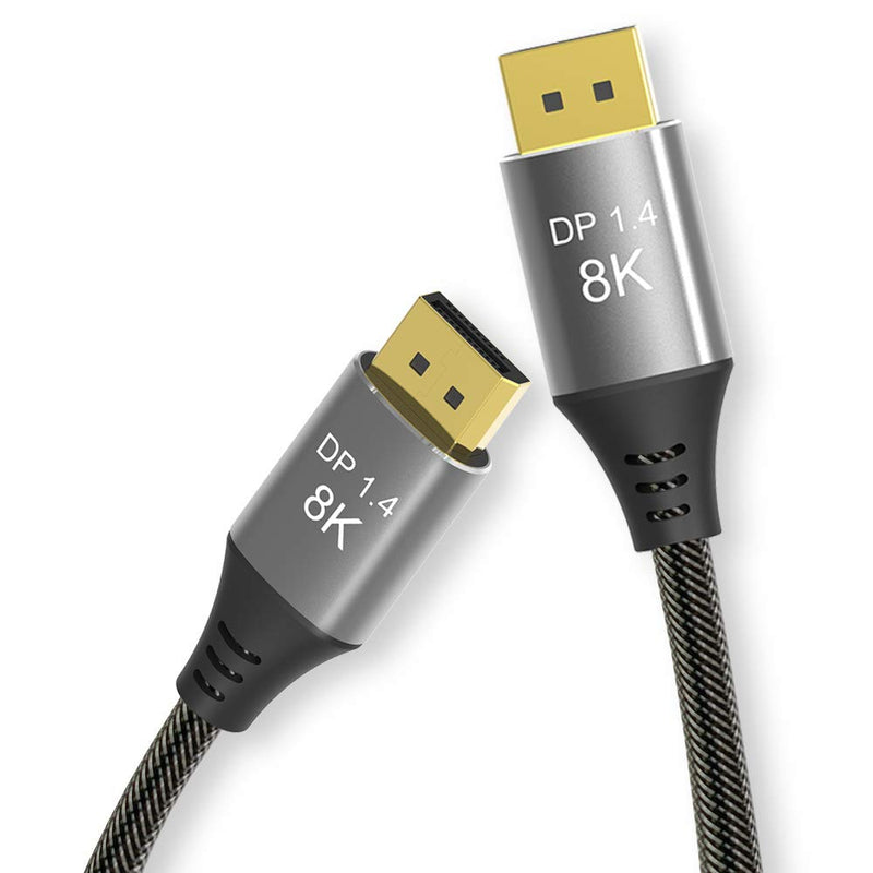 DisplayPort Cable 8K DP Cable 1.4 8K@60Hz 4K@144Hz Ultra High Speed DisplayPort to DisplayPort Cable 6.6ft