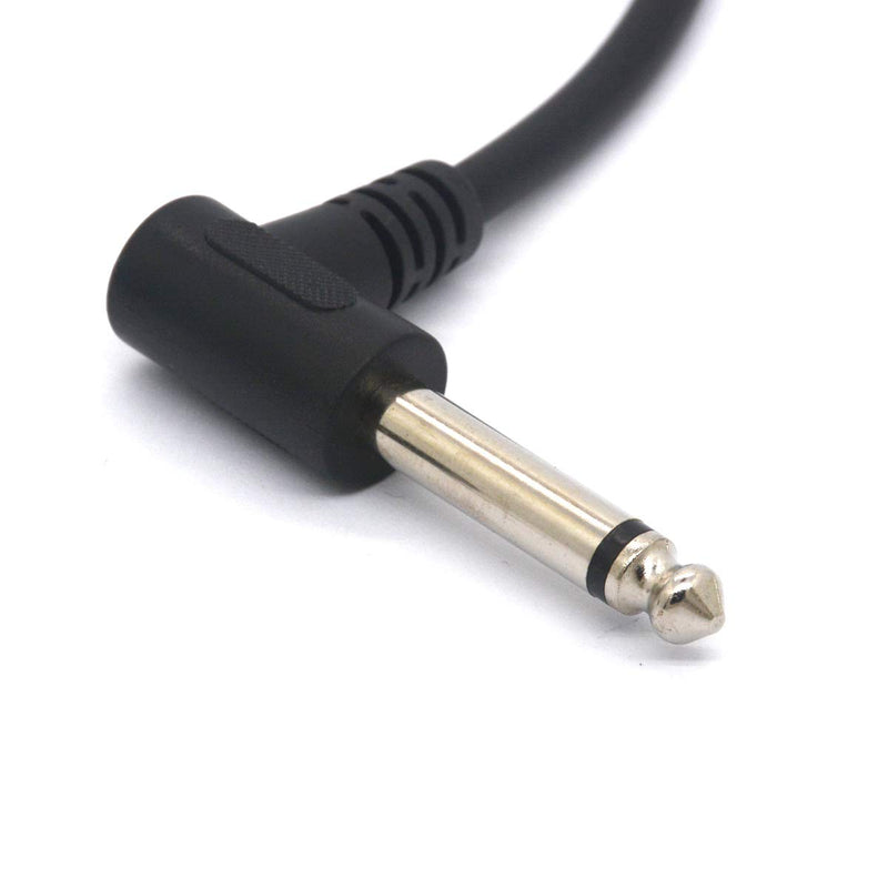 Right Angle 6.35 male to female cable, 1/4 Stereo TS Headphone Extension Cord for Guitar AMP Synths Amplifier Speaker Piano