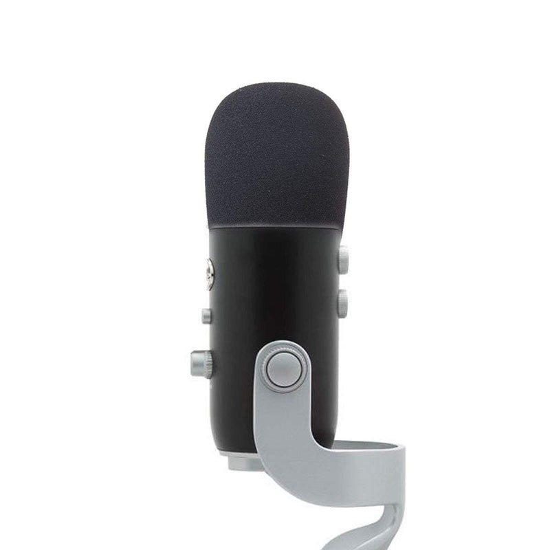 Wakaka Blue Yeti Foam Microphone Windscreen,Pop Filter For Yeti Pro Condenser Microphones,Compatible With Most Mic Models(Black)