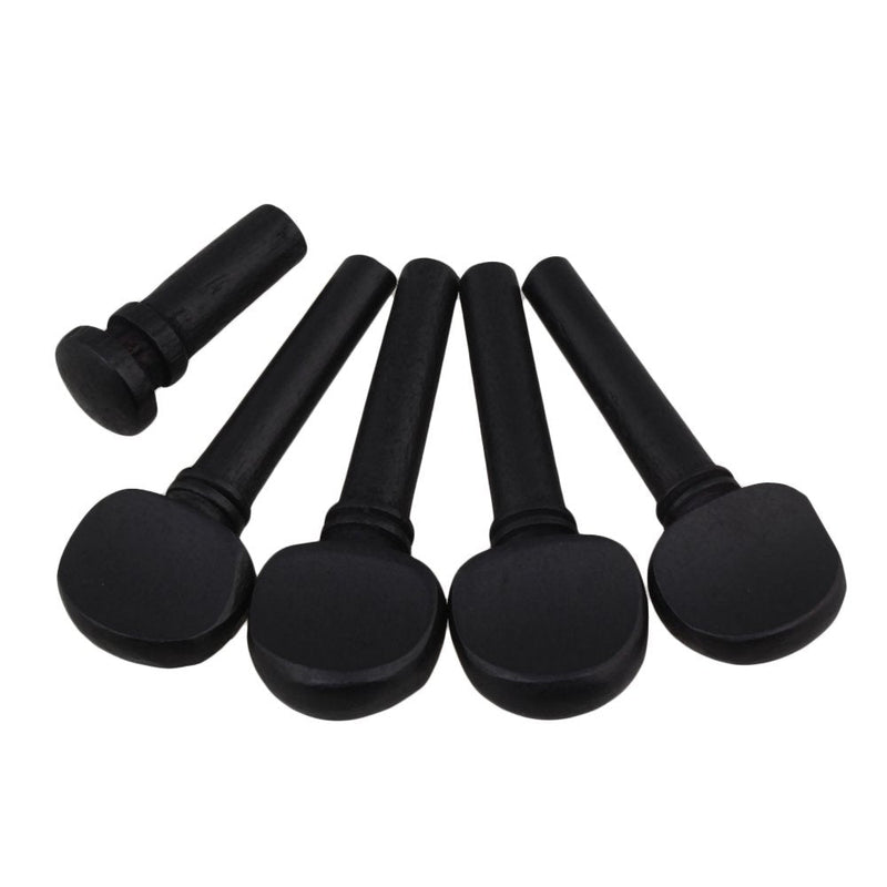 Yibuy Black Wood Tuning Pegs & End Pin Set for 1/4 Size Violin Fiddle