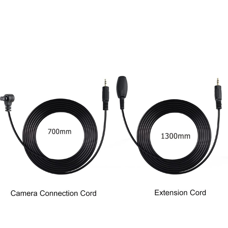 Kiwifotos RS-80N3 Remote Control Shutter Release Cord for Canon EOS R5 R3 5D Mark IV III II 6D Mark II 7D Mark II 5Ds R 1DX Mark III II,1Ds Mark III 50D 40D and More Canon Camera with 3-Pin Connection For Canon C1