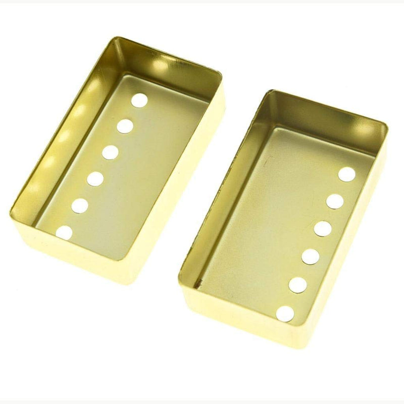 KAISH Set of 2 Humbucker Guitar Pickup Cover Brass Humbucker Pickup Covers 50mm/52mm Pole Spacing Fits most Epiphone Les Paul Gold 50/52mm