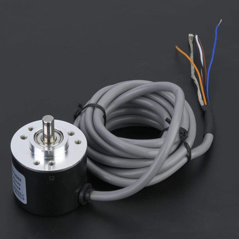 5-26V DC Incremental Rotary Encoder, E6B2-CWZ6C 38mm Diameter NPN Open-Collector Output ABZ 3 Phase General-Purpose Rotary Encoder with 2m Wiring Wire(300P/R)