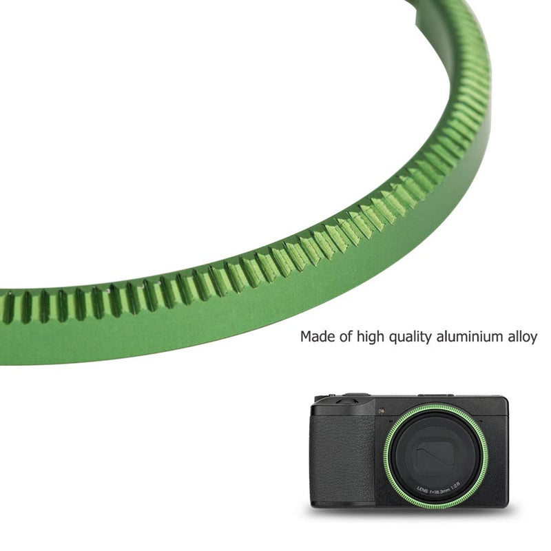 JJC Metal Lens Decoration Ring Cap for Ricoh GR III GR3 Accessories Replace Ricoh GN-1 Ring Cap -Green Green