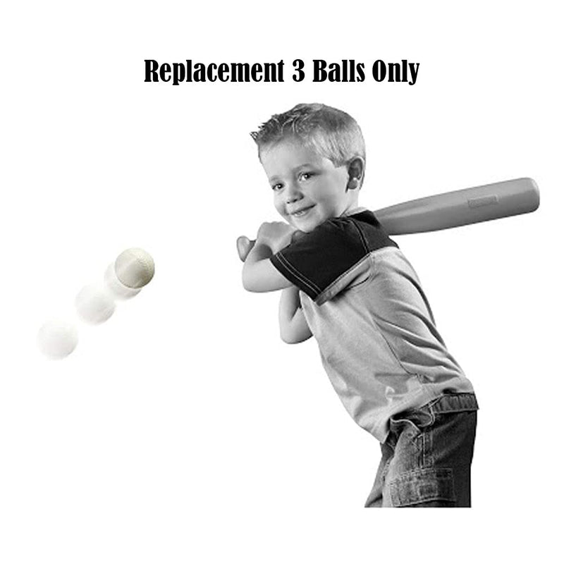 Fisher-Price Triple Hit Foam Baseball -  (3pk) Replacement Balls,White
