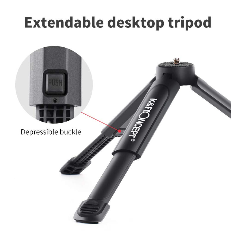 K&F Concept Universal Video Microphone Kit with Shock Mount, Desktop Tripod, Phone Stand, External Shotgun Mic Compatible with Smartphone,DSLR Cameras, Camcorders for Vlog Recording YouTube Interview
