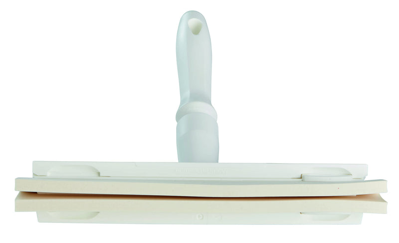 Vikan 77515 Foam Rubber Polypropylene Frame Bench Fixed Head Squeegee, 10", White 7751