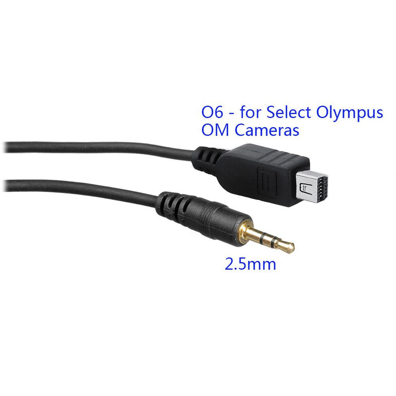 PHOLSY 2.5mm O6 Off-Camera Remote Cable for Olympus E-M1, E-M5 II, E-M10 II, Pen-F, E-PL8, E-PL7, E-PL6, E-PL5, E-PL3, E-PL2, E-P5, E600, E620, 590UZ, 810UZ, Replaces Olympus RM-UC1 Cable