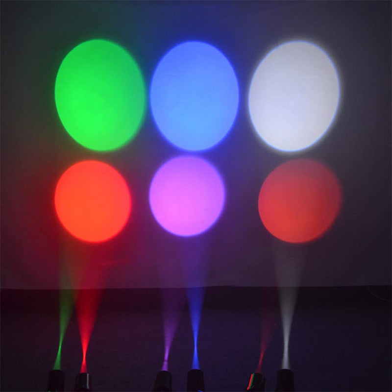 [AUSTRALIA] - AUCD Mini Portable 3W Single Color LED Pinspot Beam Lamp Landscape Spotlights DJ Show Stage Lighting LE-M02 WarmWhite 