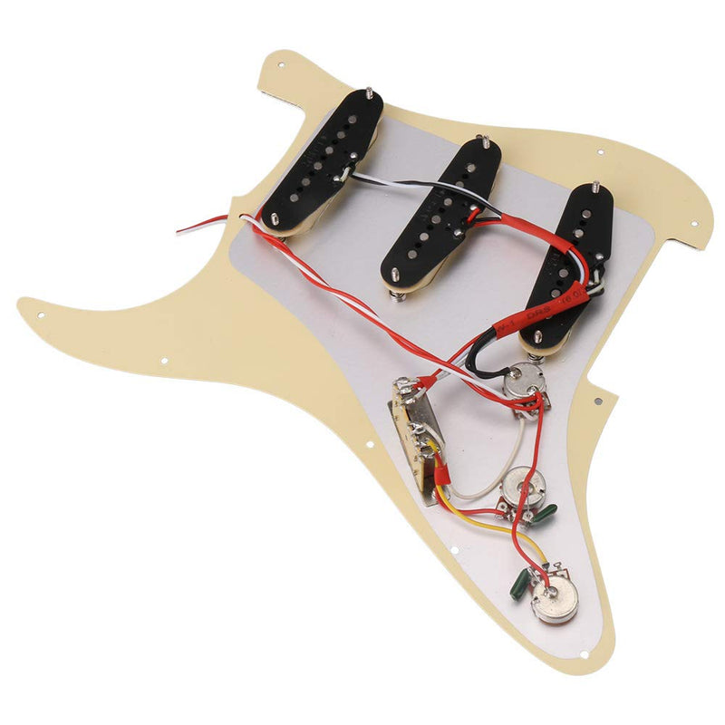 lovermusic lovermusic 3-ply SSS PVC Pickguard with 3 ALNICO V Single Coil Pickups 5-Way Switch