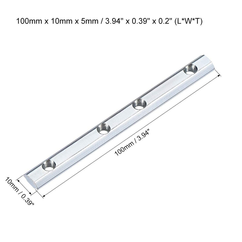 [AUSTRALIA] - uxcell Straight Line Connector, 3.9 Inch Joint Bracket for 2020 Series T Slot 6mm Aluminum Extrusion Profile, 5 Pcs 