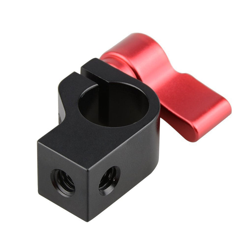 [AUSTRALIA] - CAMVATE 15mm Single Rod Clamp with Two 1/4"-20 Screw Hole for Camera DSLR Rail System(Red, 2 Pieses) - 1781 