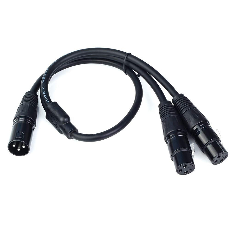 [AUSTRALIA] - TOMROW XLR Cables Dual Female to Male Microphone Cable 1.5 Feet Balanced Splitter Cord Audio Y-Cable Adapter M-2F 