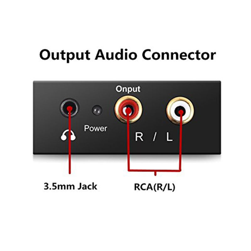 192KHz Digital to Analog Audio Converter,AVMTON DAC Digital SPDIF Optical Toslink Coaxial to Analog 3.5mm Jack RCA L/R Audio Converter Adapter for PS3/4 Xbox Blu Ray DVD HDTV Headphone Home Cinema