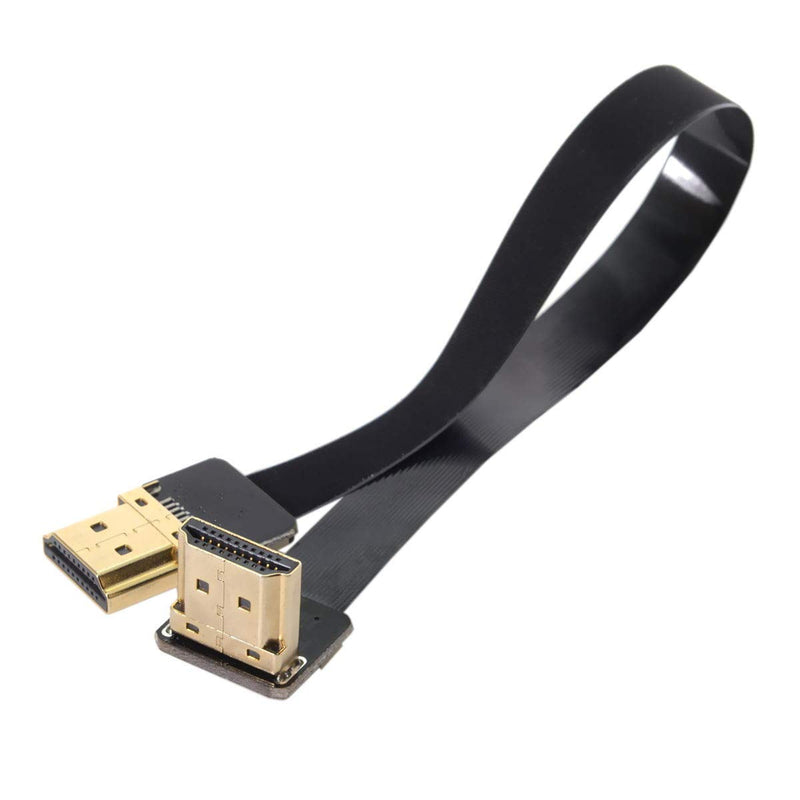 CYFPV FPV HDMI Male to Up Angled 90D HDMI Male HDTV FPC Flat Cable for FPV HDTV Multicopter Aerial Photography (0.2m) 0.2m