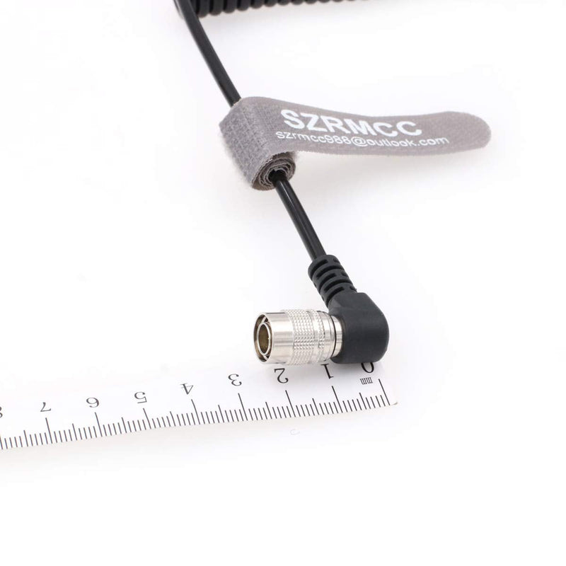 SZRMCC DC 2.5mm to Right Angle Hirose 4 pin Male Coiled Power Cable for Sound Devices 688 644 633 Zoom F4 F8 Zaxcom
