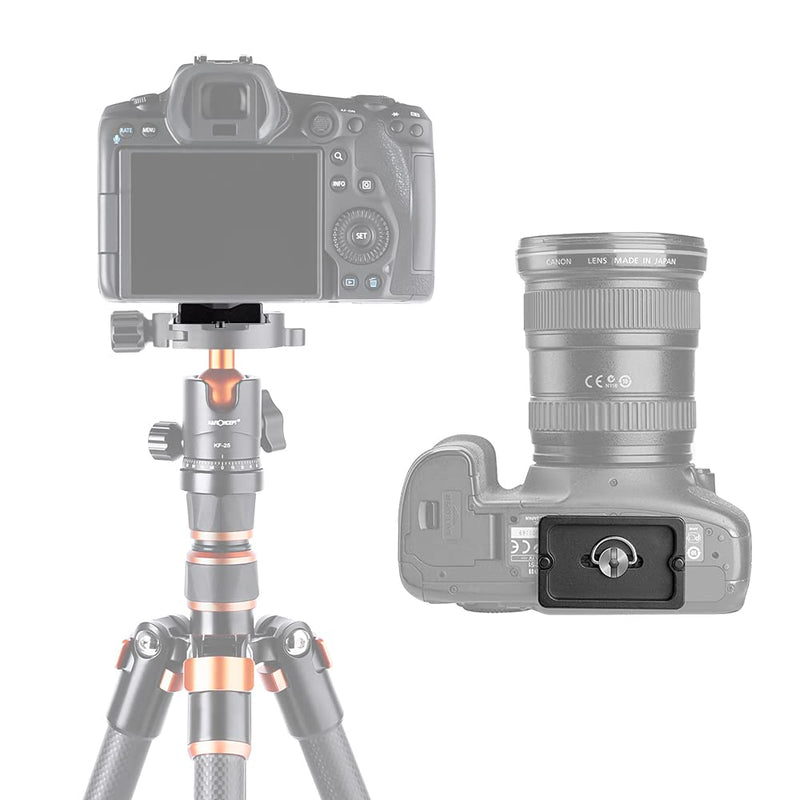 [AUSTRALIA] - K&F Concept K-28 Camera Tripod Quick Release Mounting Plate Black 1 Pack 