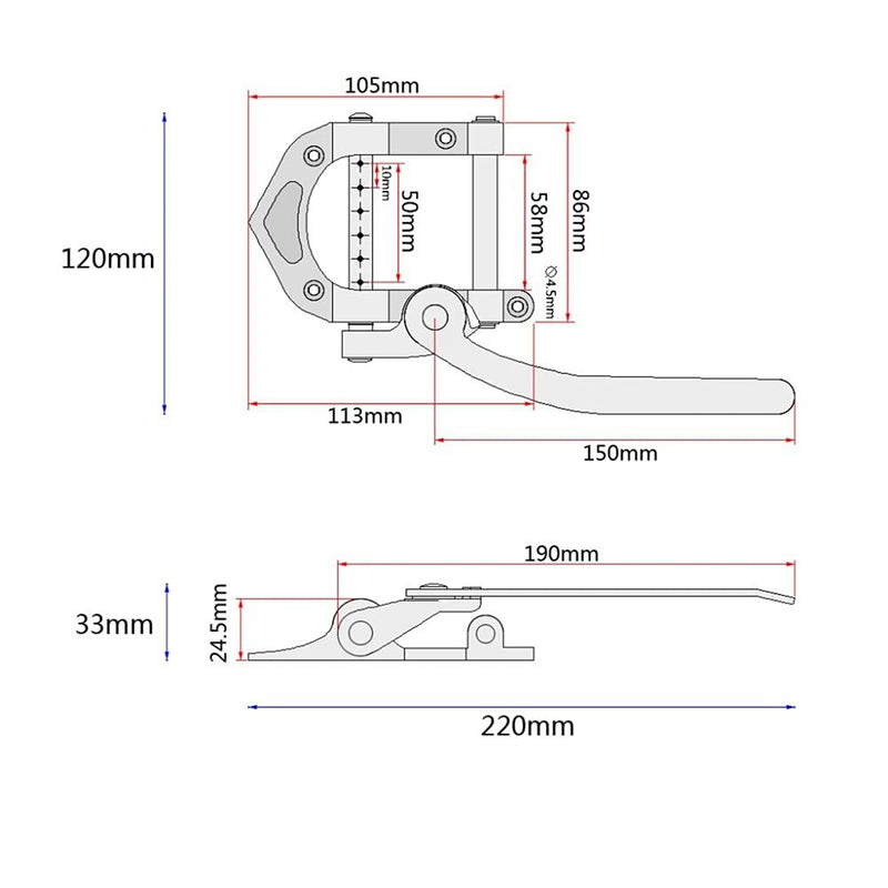 Alnicov Guitar Tremolo Unit Vibrato Bridge,Vibrato Tailpiece Tremolo for Tele,SG,LP,ETC Electric Guitars Gold