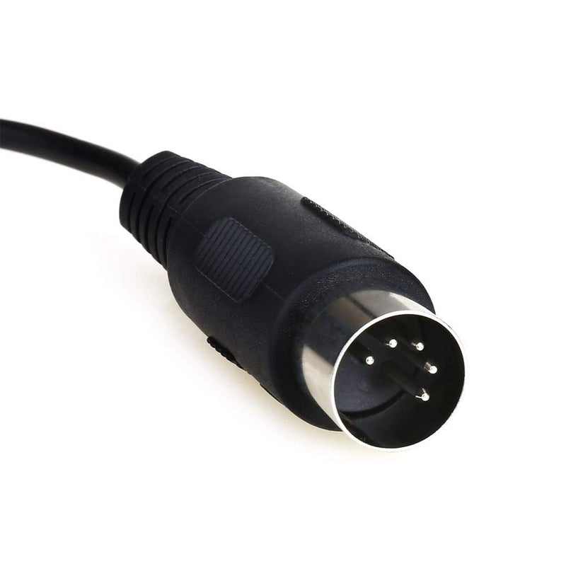 [AUSTRALIA] - NANYI 1/4" ( 6.35mm ) Female TRS to DIN 5 PIN MIDI Cable Adapter for Speaker, Amplifier Mixer to MIDI Keyboard Synthesizer and Guitar Connection 1FT / 30 CM 