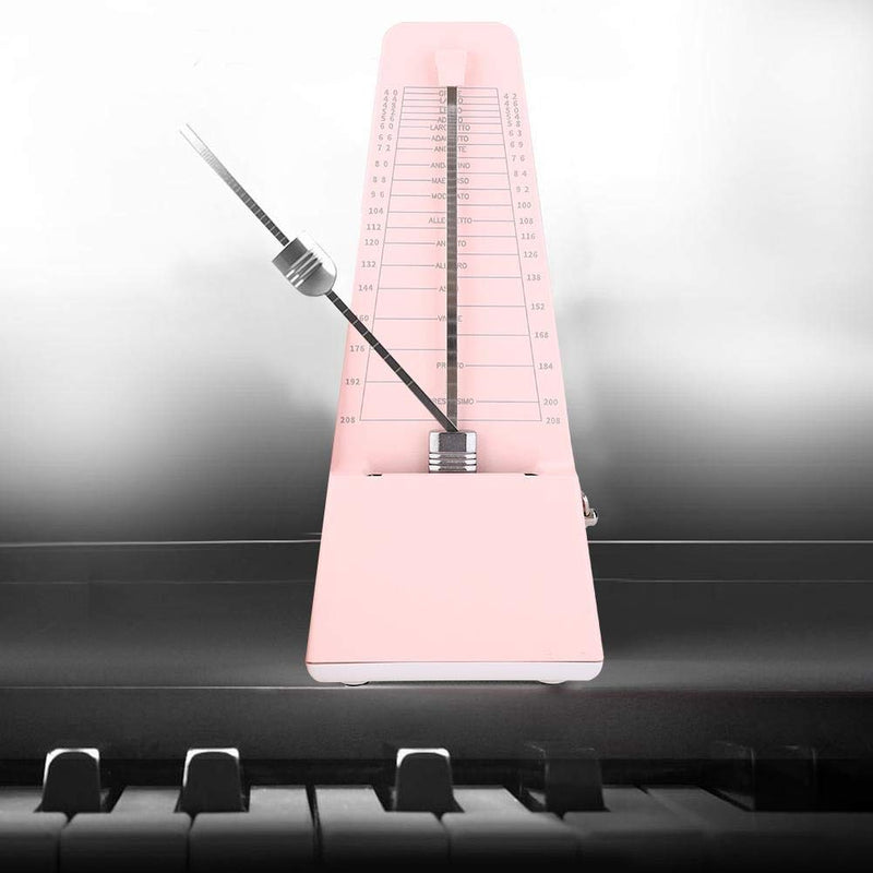 Accurate Metal Mechanical Metronome Instruments Metronome Musical Instrument Accessories for Piano,Guitar, Drums, Violin, Instrument General-Purpose(Pink) Pink