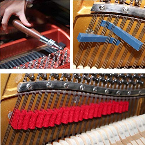 Piano Tuning Kit Professional Piano Tuning Kit Tune Piano 8 Pcs Kit Piano Tuning Tuning Wrench Hammer Rubber Mutes Temperament Felt Strip Mutes Triangular