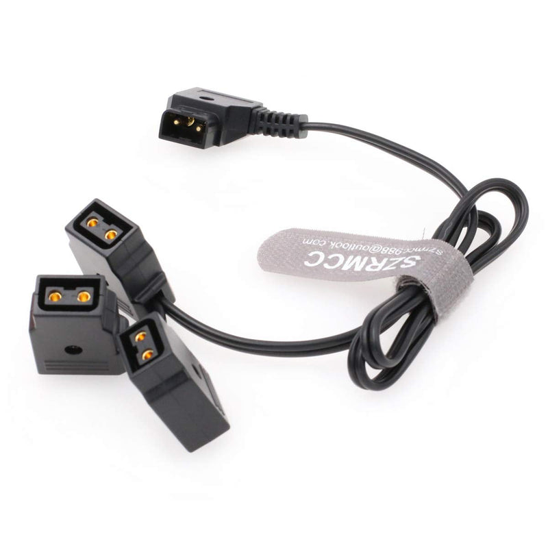 SZRMCC D-Tap Male to 3 D-Tap Female Multi Hub Splitter PowerTap Cable for Anton Bauer V-Mount Gold Mount Batteries