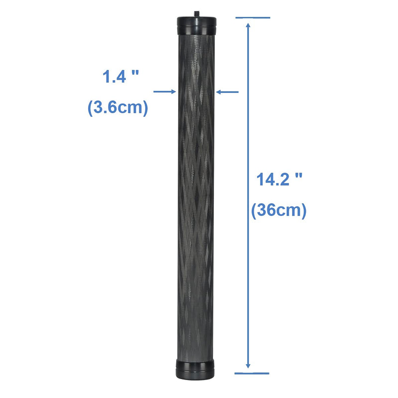 SIOTI Tripod Extension Rod, Monopod Extension Pole, Extension Tube,36mm Diameter Carbon Fiber, Compatiable with Tripod or Monopod or Gimbal (36mm(Carbon Fiber)) 36mm(Carbon Fiber)