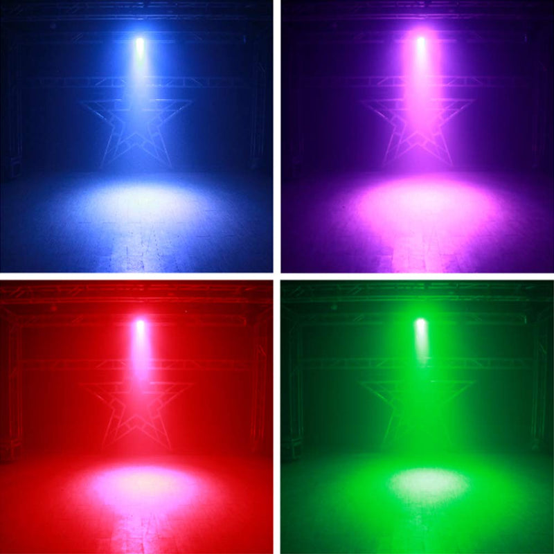 [AUSTRALIA] - Stage Lighting Par Lights U`King RGB 1W x 36LED Wash Light with 7 Channel by DMX and Remote Control Uplighting for DJ Events Wedding Disco Parties Bar Church Black - 1 Pack 